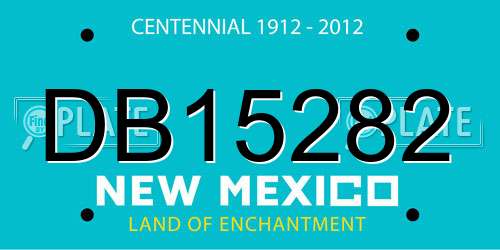 DB15282 New Mexico License Plate