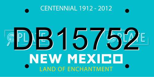 DB15752 New Mexico License Plate