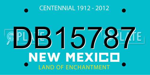 DB15787 New Mexico License Plate