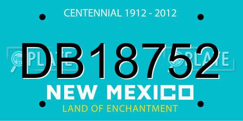 DB18752 New Mexico License Plate