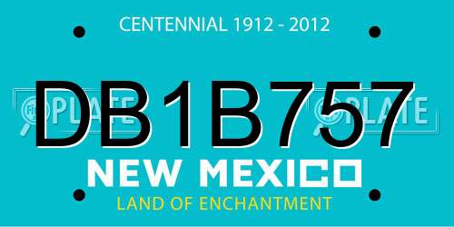 DB1B757 New Mexico License Plate