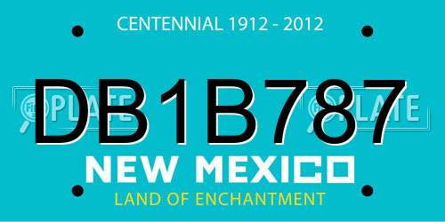 DB1B787 New Mexico License Plate