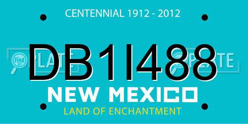 DB1I488 New Mexico License Plate