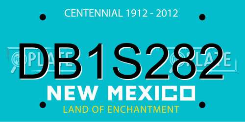 DB1S282 New Mexico License Plate
