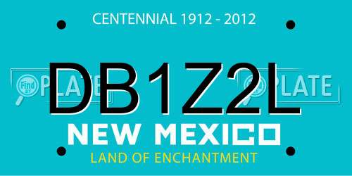 DB1Z2L New Mexico License Plate