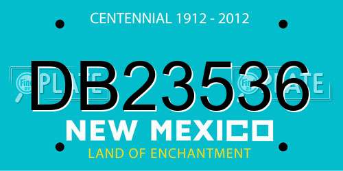 DB23536 New Mexico License Plate
