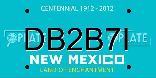 DB2B7I New Mexico License Plate