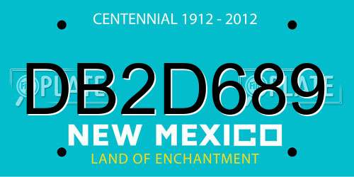 DB2D689 New Mexico License Plate