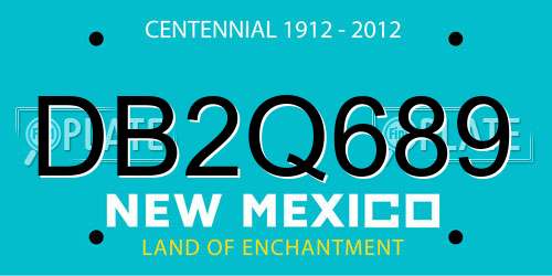 DB2Q689 New Mexico License Plate