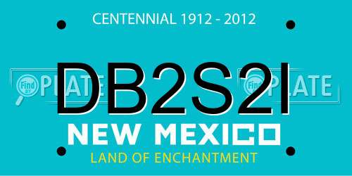 DB2S2I New Mexico License Plate