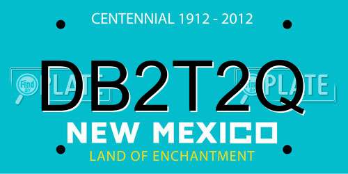 DB2T2Q New Mexico License Plate