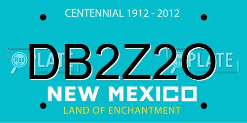 DB2Z2O New Mexico License Plate