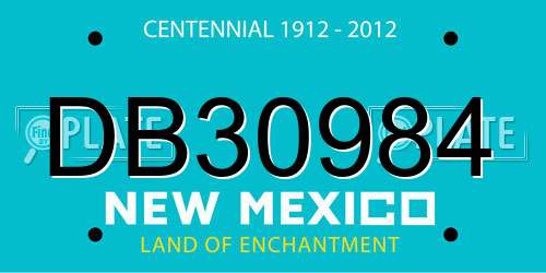 DB30984 New Mexico License Plate