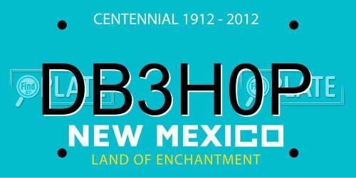 DB3H0P New Mexico License Plate
