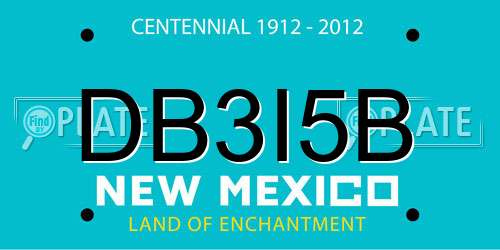 DB3I5B New Mexico License Plate