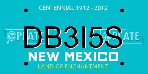DB3I5S New Mexico License Plate