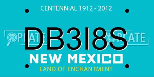 DB3I8S New Mexico License Plate