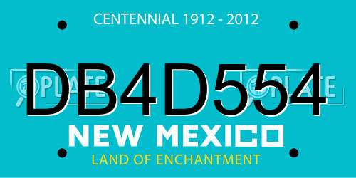 DB4D554 New Mexico License Plate