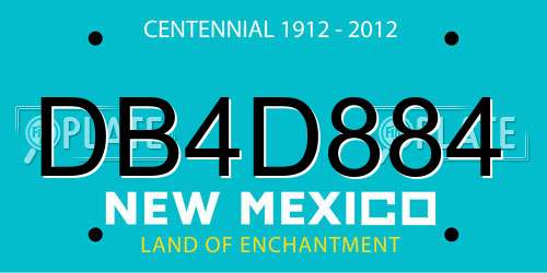 DB4D884 New Mexico License Plate