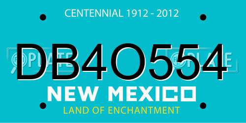 DB4O554 New Mexico License Plate