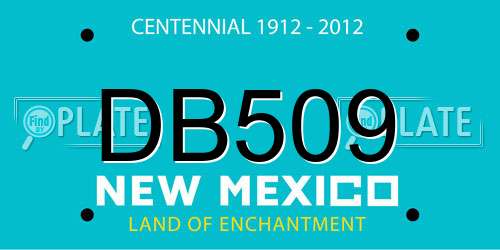 DB509 New Mexico License Plate