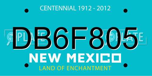 DB6F805 New Mexico License Plate