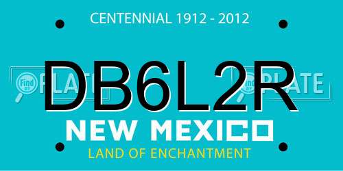 DB6L2R New Mexico License Plate