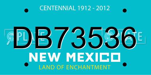 DB73536 New Mexico License Plate