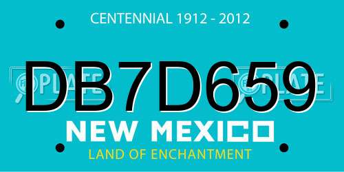 DB7D659 New Mexico License Plate