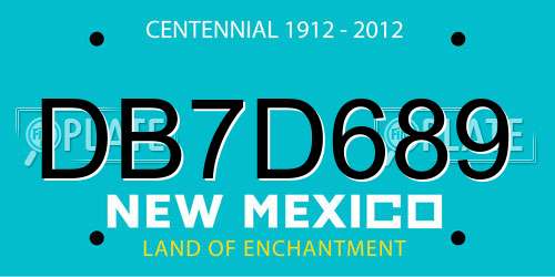DB7D689 New Mexico License Plate