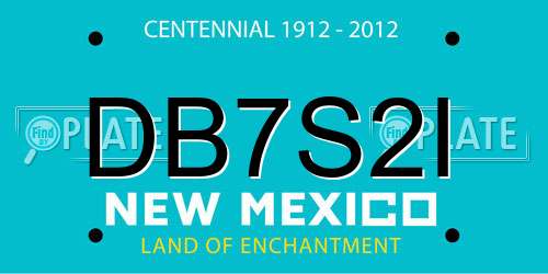 DB7S2I New Mexico License Plate
