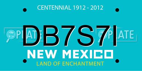 DB7S7I New Mexico License Plate