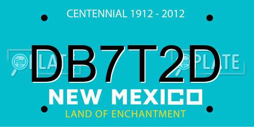 DB7T2D New Mexico License Plate