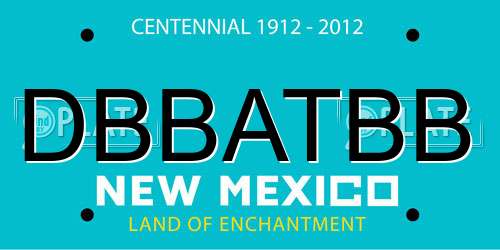 DBBATBB New Mexico License Plate
