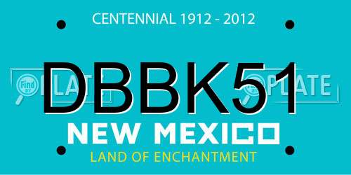 DBBK51 New Mexico License Plate