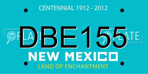DBE155 New Mexico License Plate