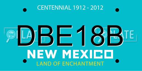 DBE18B New Mexico License Plate