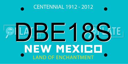 DBE18S New Mexico License Plate