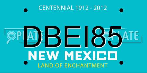 DBEI85 New Mexico License Plate
