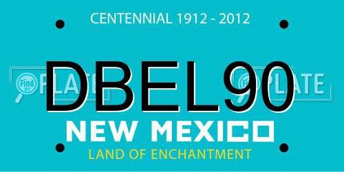 DBEL90 New Mexico License Plate