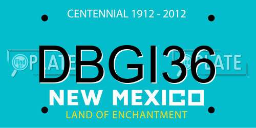 DBGI36 New Mexico License Plate