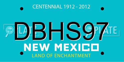 DBHS97 New Mexico License Plate