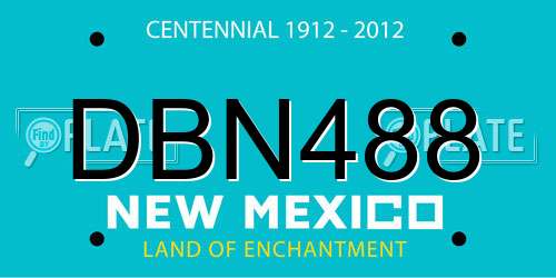 DBN488 New Mexico License Plate