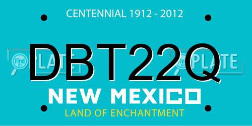 DBT22Q New Mexico License Plate