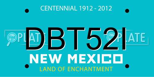 DBT52I New Mexico License Plate