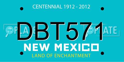DBT571 New Mexico License Plate