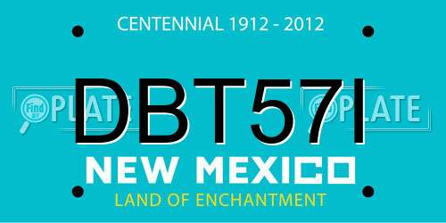 DBT57I New Mexico License Plate