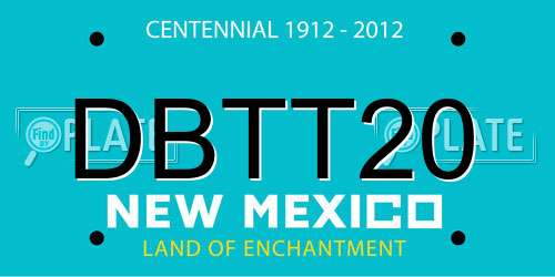 DBTT20 New Mexico License Plate