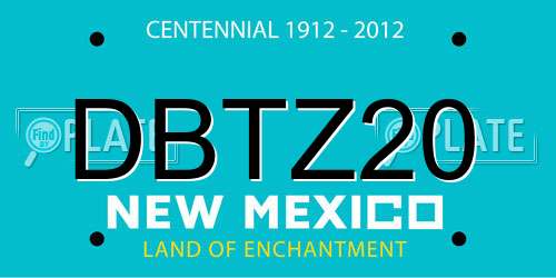 DBTZ20 New Mexico License Plate