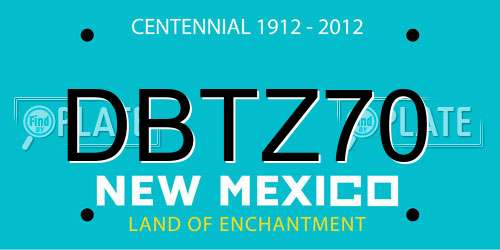 DBTZ70 New Mexico License Plate